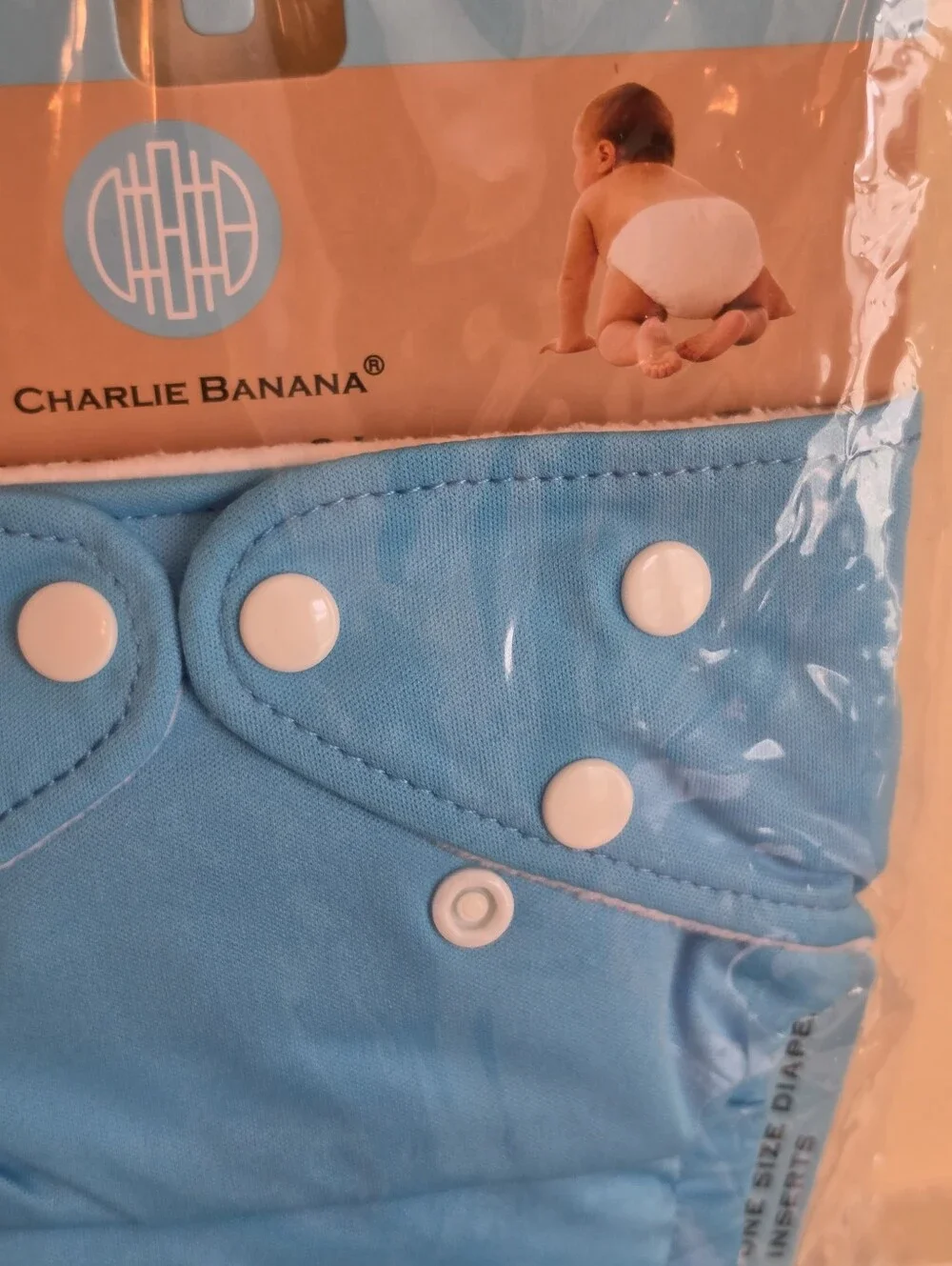 Charlie Banana Reusable One Size Diaper Cover - Blue NIP